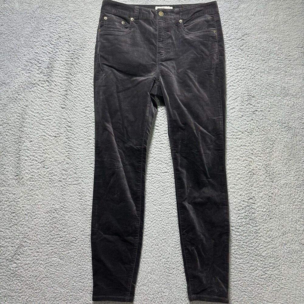 Vineyard‎ Vines Jeans Womens 6 Grey Straight Velvet Midrise Modern Preppy